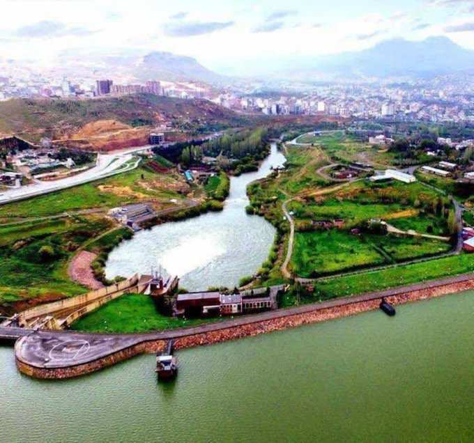 تصویر هوایی از معماری بی‌نظیر مهاباد+عکس