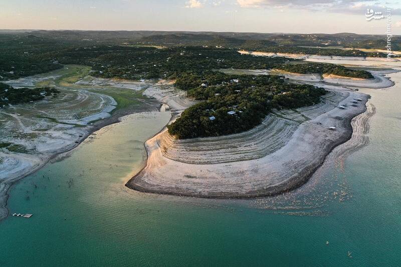 دریاچه مدینا تگزاس خشک شد+عکس