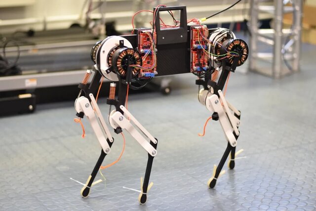 رباتی با طناب نخاعی که یک ساعته راه رفتن یاد گرفت