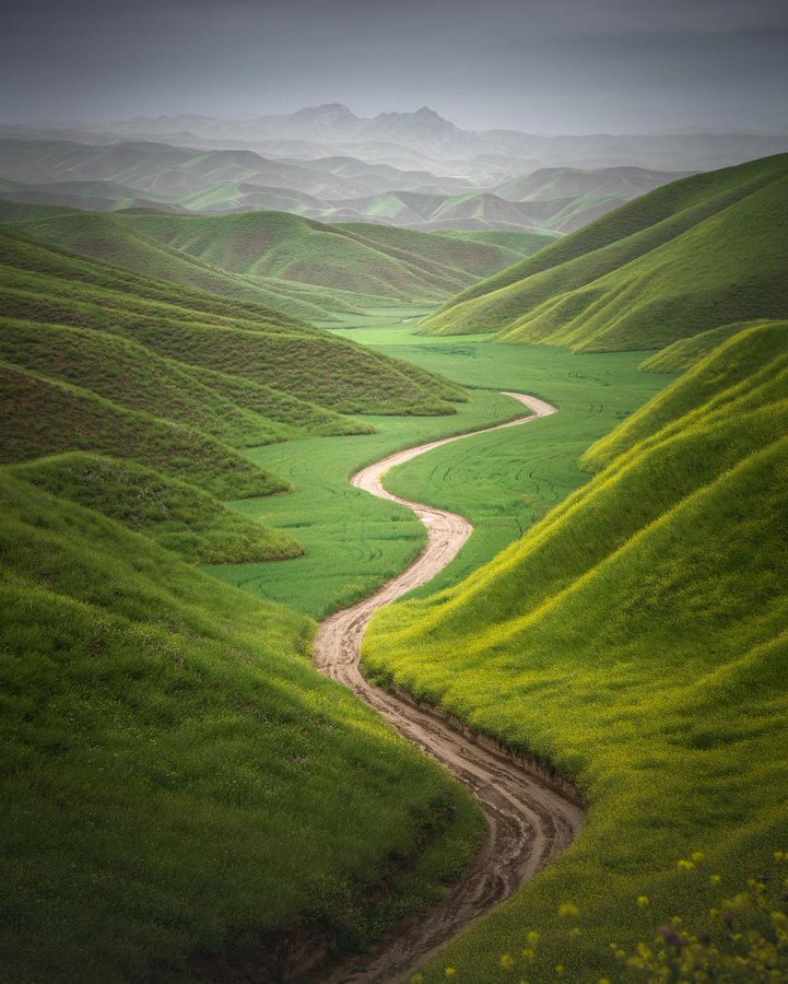 جاده‌ای زیبا در استان گلستان+عکس