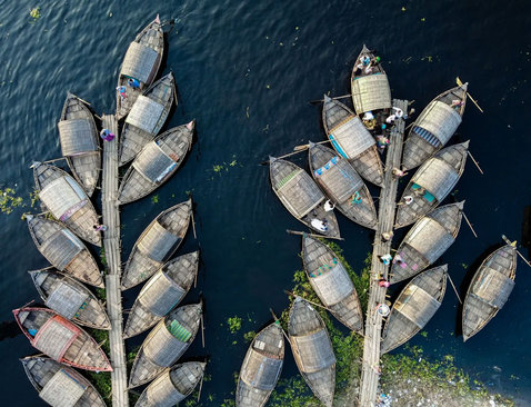 تصویر هوایی از قایق‌های رود شیتالکشیا+عکس