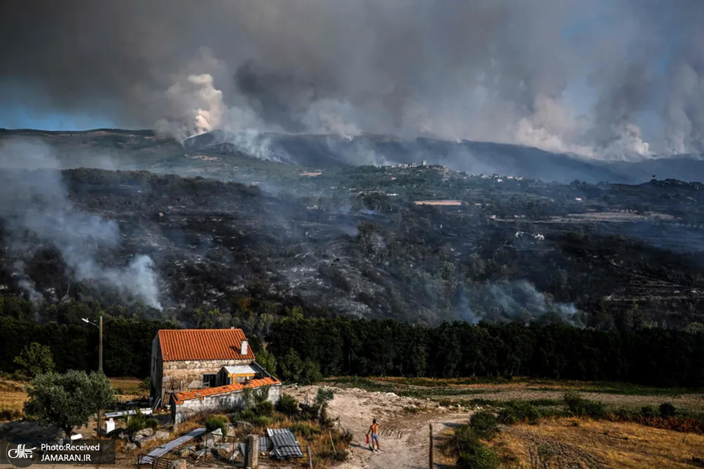 پیش روی آتش سوزی در پرتغال+عکس