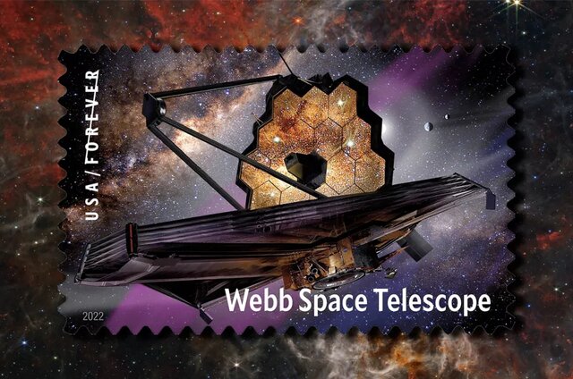 توزیع تمبر  تلسکوپ فضایی جیمز وب آغاز شد