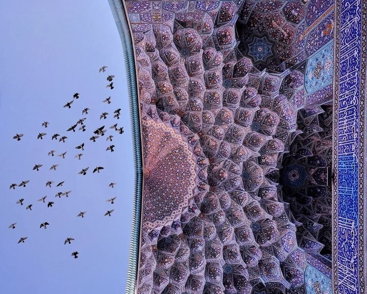 مقرنس زیبای سردر مسجد جامع اصفهان+عکس
