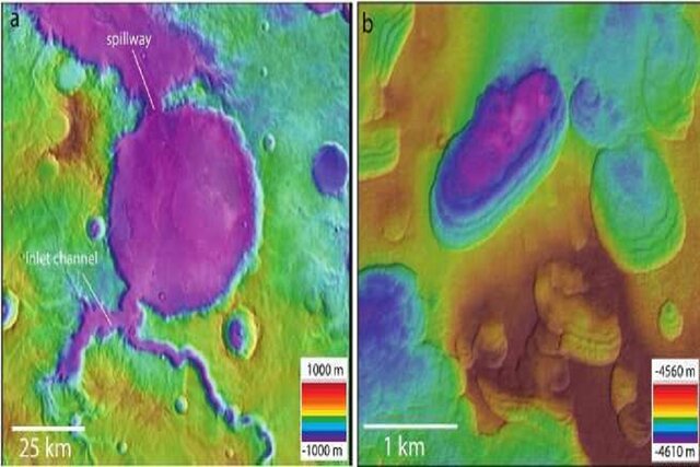 خبر تازه درباره دریاچه‌های باستانی مریخ