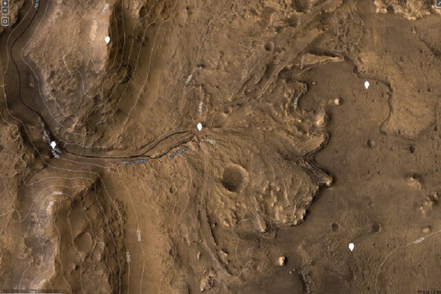با این نقشه روی مریخ پیاده‌روی کنید+عکس