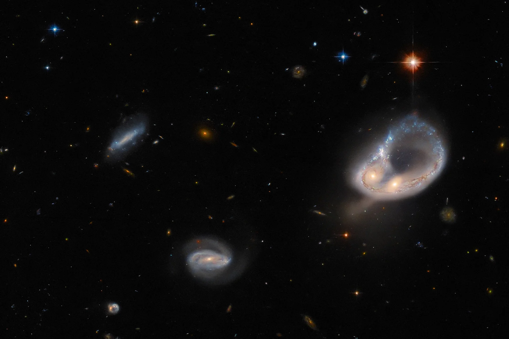 لحظه برخورد دو کهکشان ثبت شد+عکس