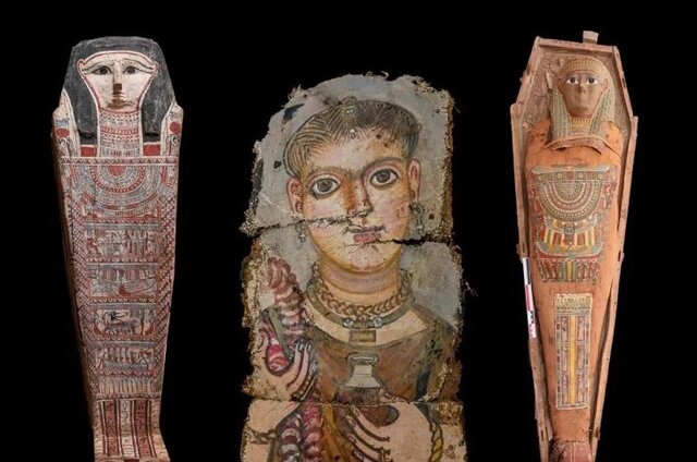 پرتره مومیایی‌ها در مقبره مصر باستان کشف شد+عکس
