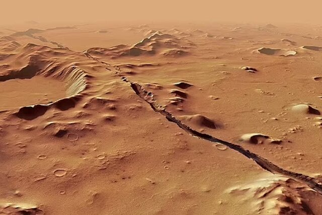 کشف ستون بزرگ مذاب زیر سطح مریخ+عکس