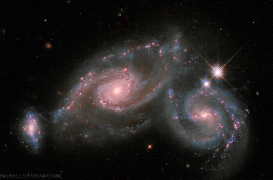 تصویر دیدنی از ادغام دو کهکشان+عکس