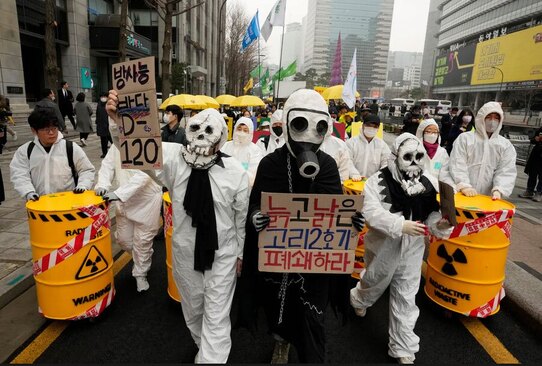 تظاهرات فعالان محیط زیست در سئول + عکس