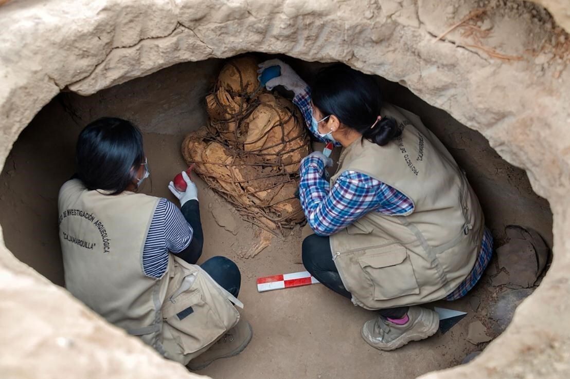 کشف مومیایی ۱۲۰۰ ساله انسان با شکلی عجیب+عکس