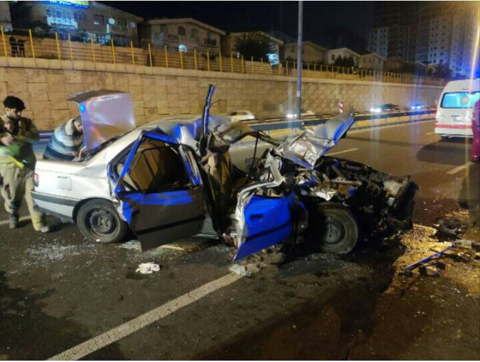 تصادف مرگبار سواری با خاور در تهران+عکس