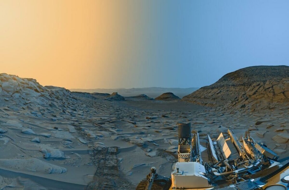 تصویر دیدنی از صبح و عصر مریخ به صورت همزمان+عکس