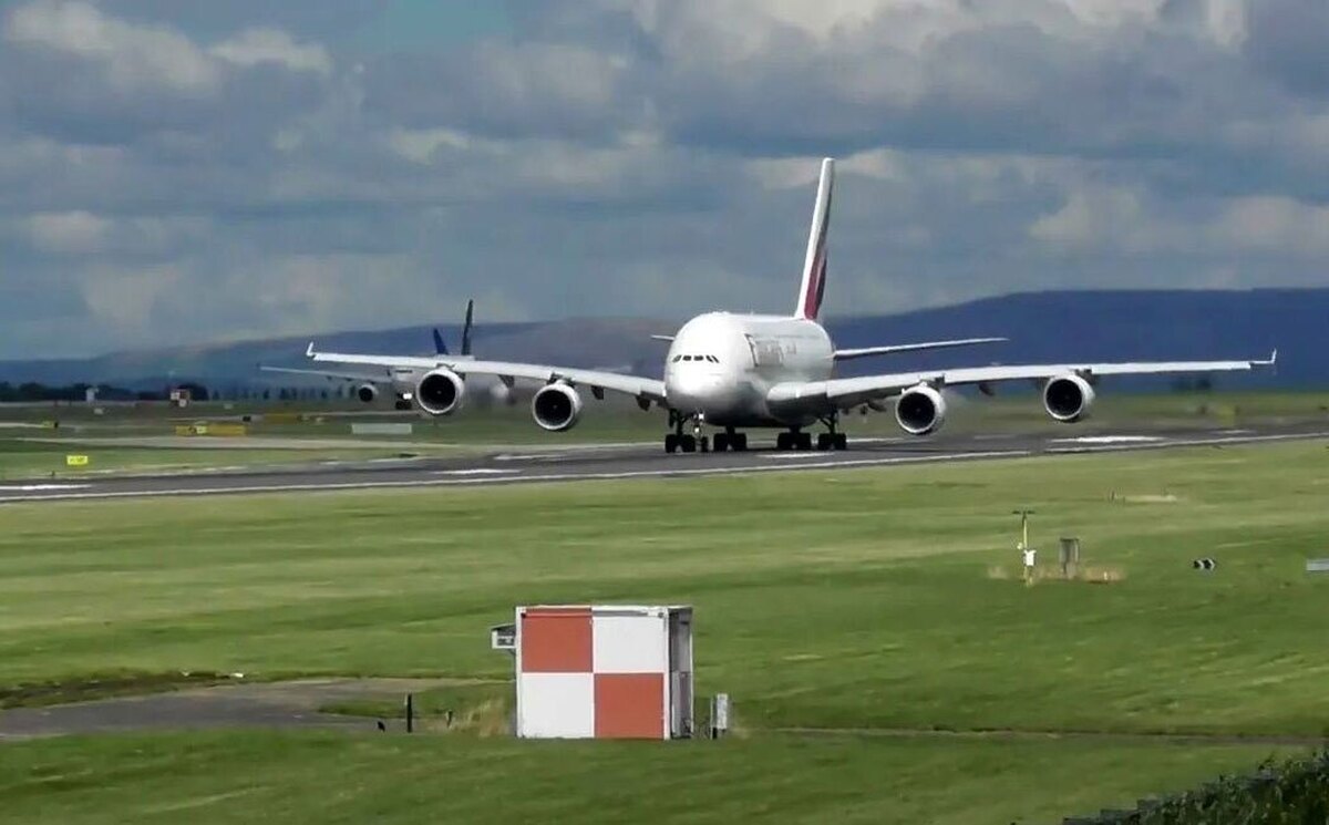  پرواز باشکوه  ایرباس A380 از زاویه ای عجیب+عکس
