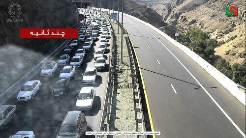 ترافیک سنگین در آزادراه تهران - شمال+عکس