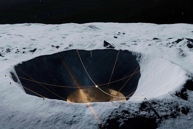 احداث یک تلسکوپ غول پیکر در ماه+عکس