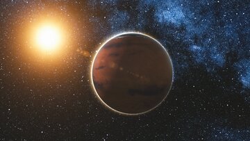 رنگ عجیب آسمان مریخ وقت غروب خورشید+عکس