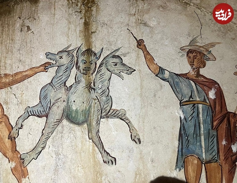 مقبره‌ای با نقاشی سگ جهنم در ایتالیا کشف شد+عکس