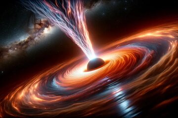 تصویر شگفت انگیز از جت پلاسمای یک سیاهچاله+عکس