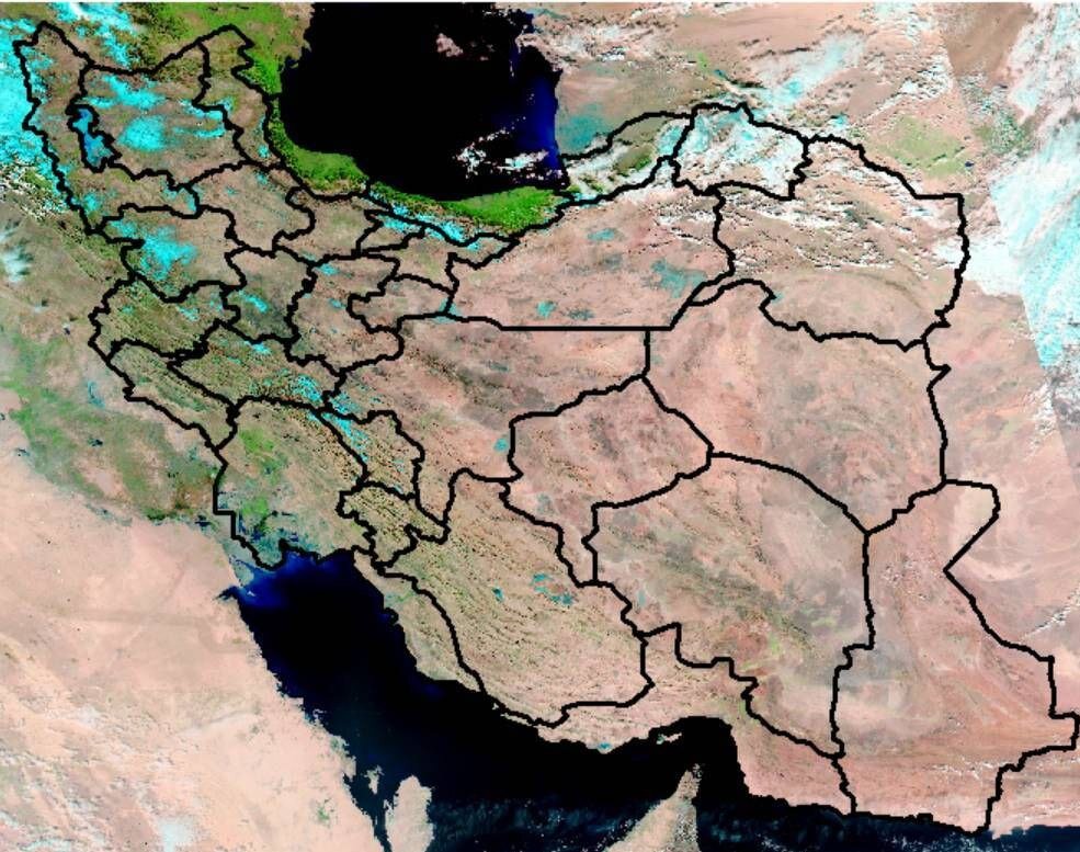 بارش برف در ایران از ماهواره فضایی رصد شد+عکس