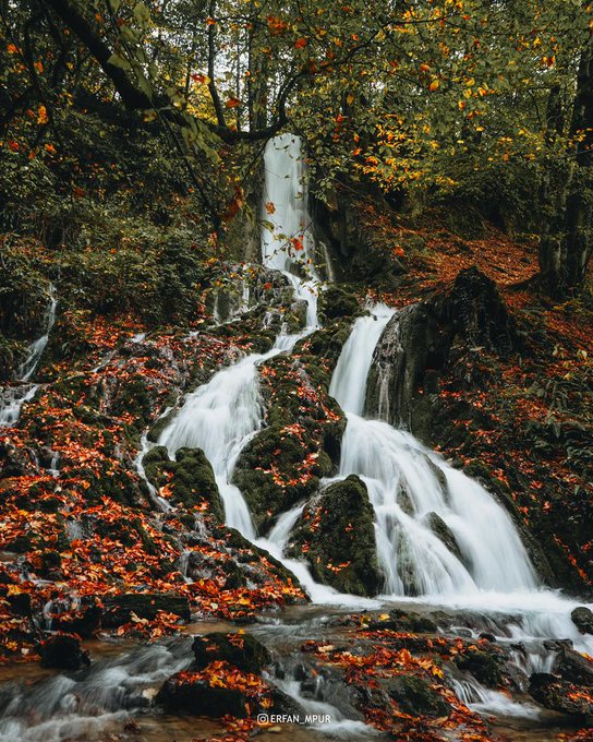 آبشار زیبای اوبن در میان جنگل‌های دودانگه مازندران+عکس