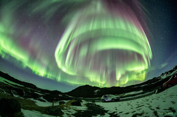 طوفان خورشیدی در شفق قطبی دیده می شود+عکس
