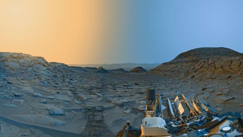 تصویر دیدنی از غروب و طلوع آفتاب در مریخ+عکس