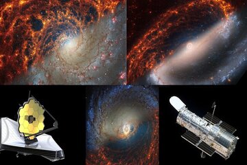 تفاوت تصاویر ثبت شده توسط تلسکوپ هابل و جیمز وب را ببینید+عکس
