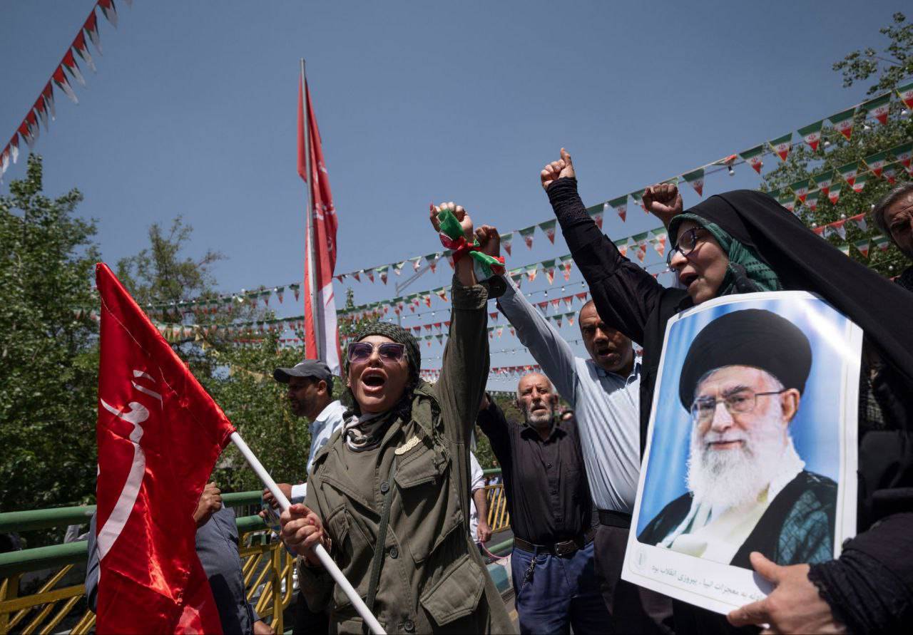  تصاویر خبرگزاری فرانسه از تجمع ضد صهیونیستی مردم تهران 