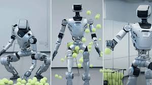 رباتی که بدون هیچ فرمانی توپ‌های تنیس را جمع می‌کند