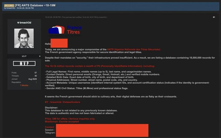  هکر نوجوان فرانسوی اطلاعات ۱۲ میلیون نفر را سرقت کرد