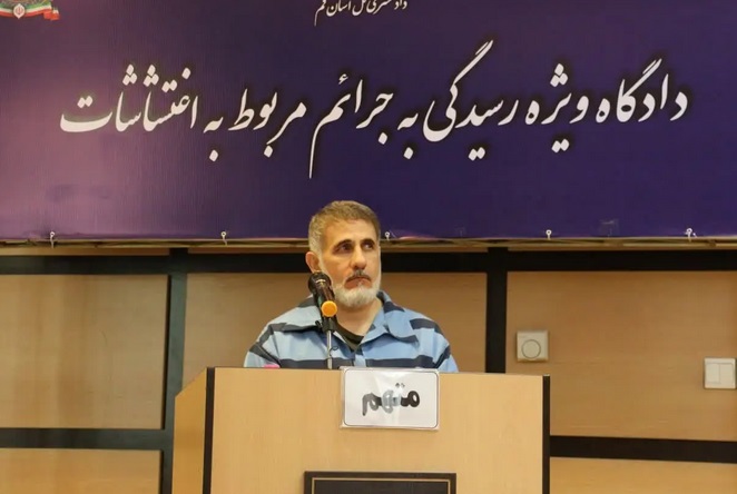  تصاویری از صادق ساعدی‌نیا در دادگاه انقلاب قم
