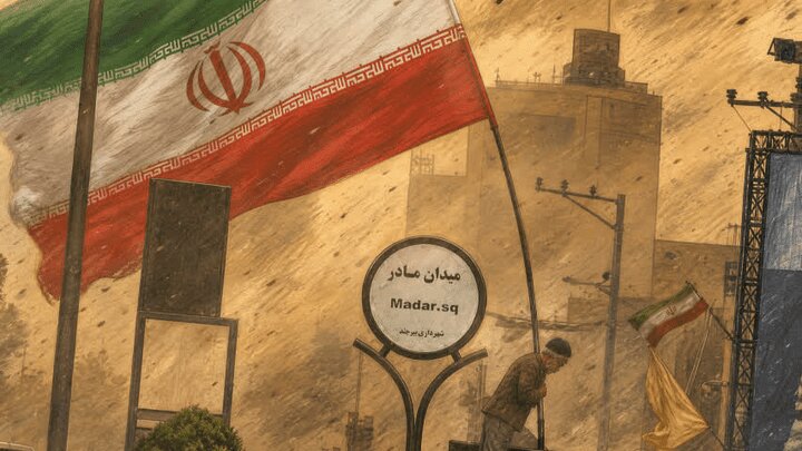  پیرمرد بیرجرندی در اوج طوفان پرچم ایران را بر زمین نینداخت