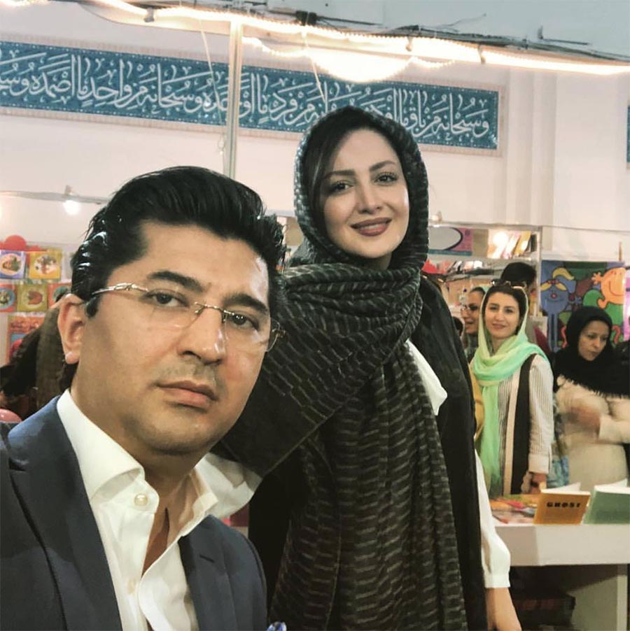 شیلا خداداد و همسرش در نمایشگاه کتاب /عکس