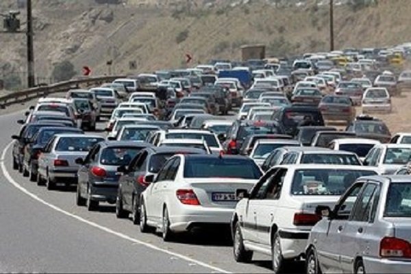 ترافیک سنگین در محور چالوس 