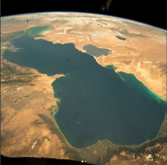 کنایه فضانورد آلمانی به رابطه ایران و روسیه با انتشار تصویری از دریای خزر 