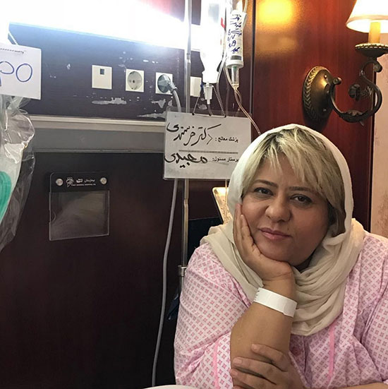 عکس: رابعه اسکویی در بیمارستان بستری شد 