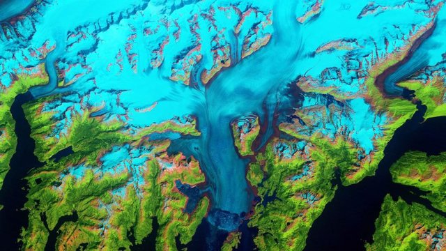 تصویر ناسا از یخچال‌های در حال آب شدن آلاسکا