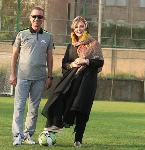 عکس: نیوشا ضیغمی در تمرینات باشگاه فوتبال!