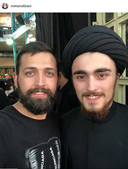 عکس: عزاداری محسن افشانی و سید احمد خمینی 