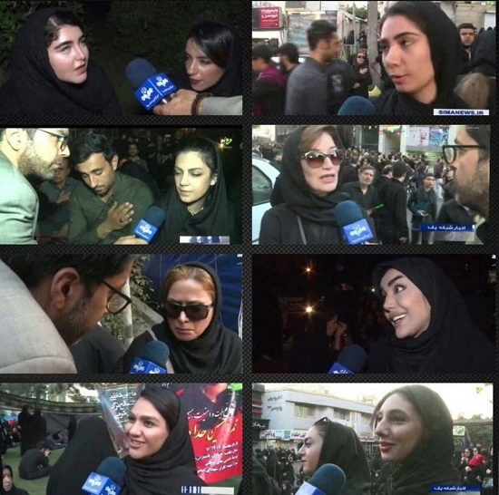 عکس: بازگشت کم حجاب‌ها به تلویزیون در ایام سوگواری! 