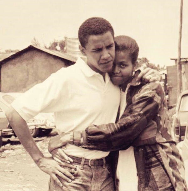 عکس: اوباما و همسرش در سال ۱۹۹۲