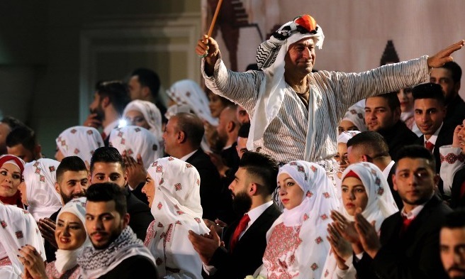جشن  ازدواج دسته جمعی فلسطینی‌ها +عکس