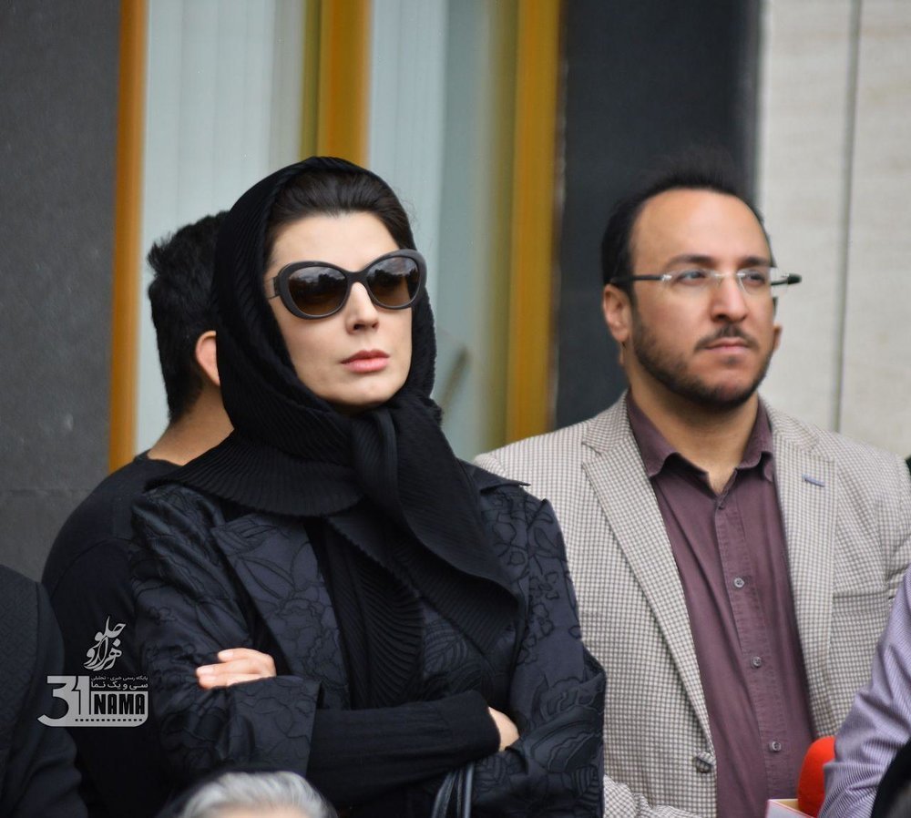 لیلا حاتمی در مراسم تشییع پیکر جمشید مشایخی + عکس