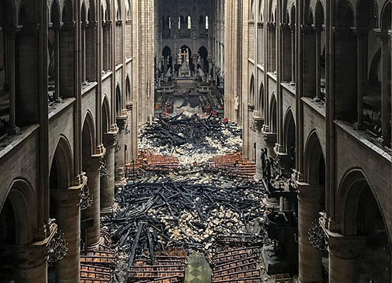 حال و روز کلیسای نوتردام پس از آتش‌سوزی +عکس