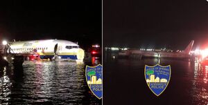 سقوط هواپیمای مسافربری در رودخانه +عکس
