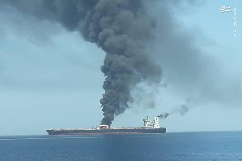  حمله به نفت‌کش‌ها در دریای عمان +عکس
