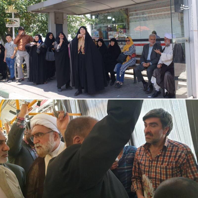 تولیت آستان قدس با اتوبوس به حرم رضوی رفت + عکس
