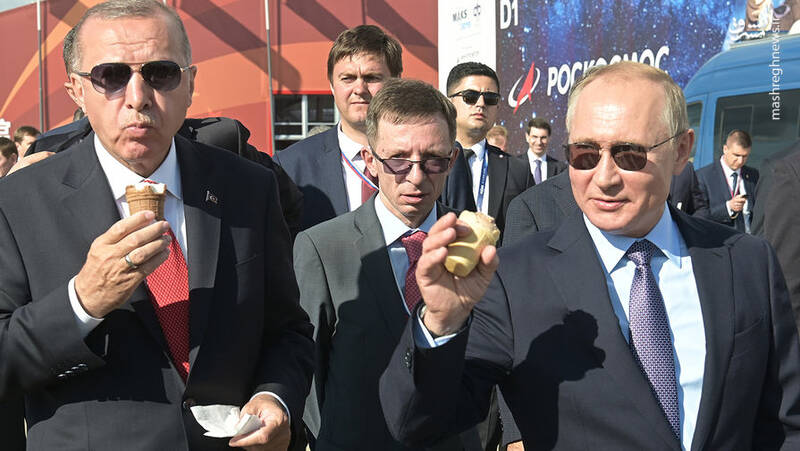 پوتین و اردوغان در حال بستنی خوردن +عکس